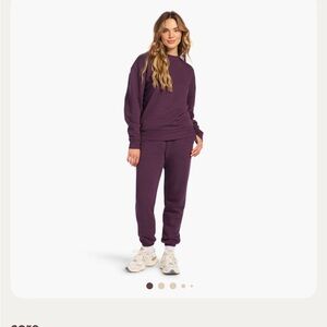 nuuds women’s limited edition plum vintage fleece jogger